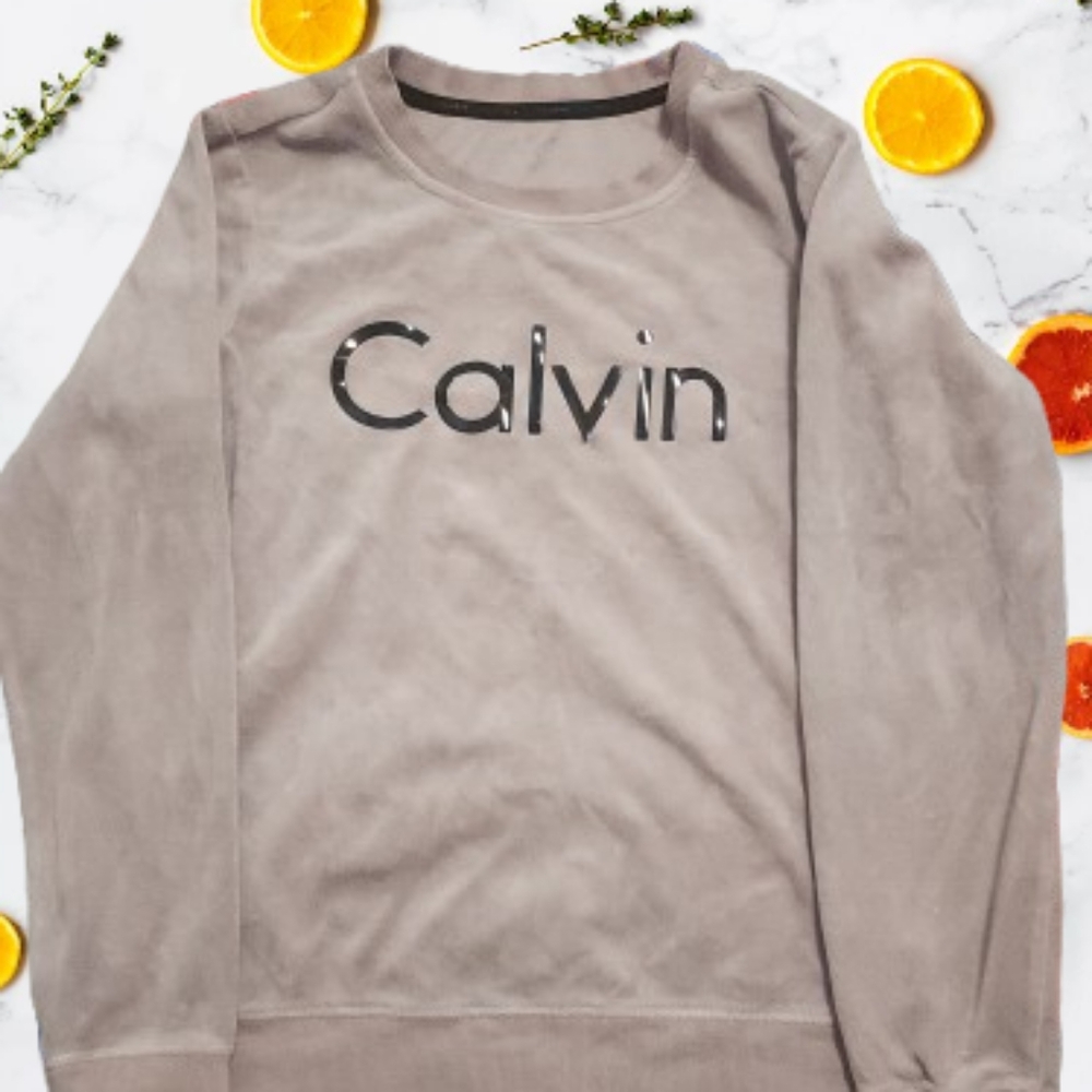 Calvin Klein Womens Fleece Sweatshirt Plus